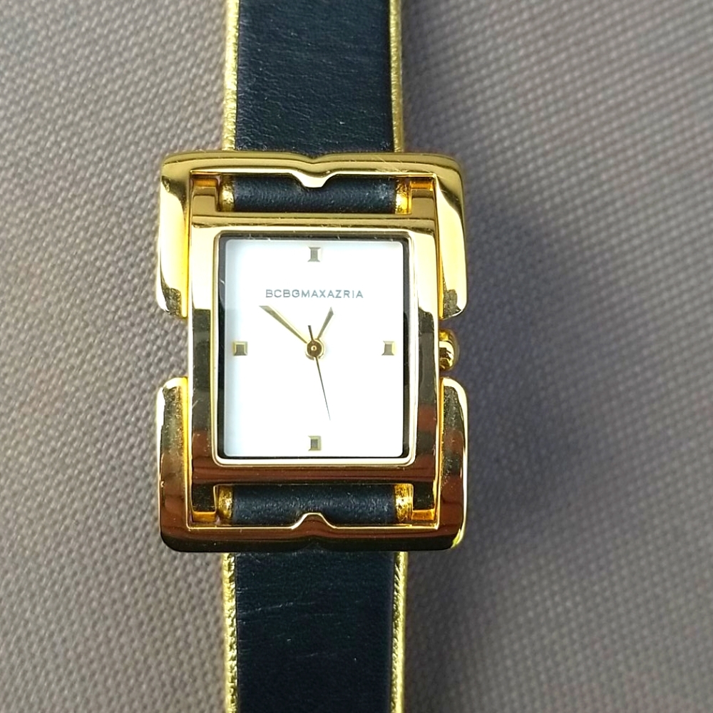 BCBG MAXAZRIA Gold and Black Watch